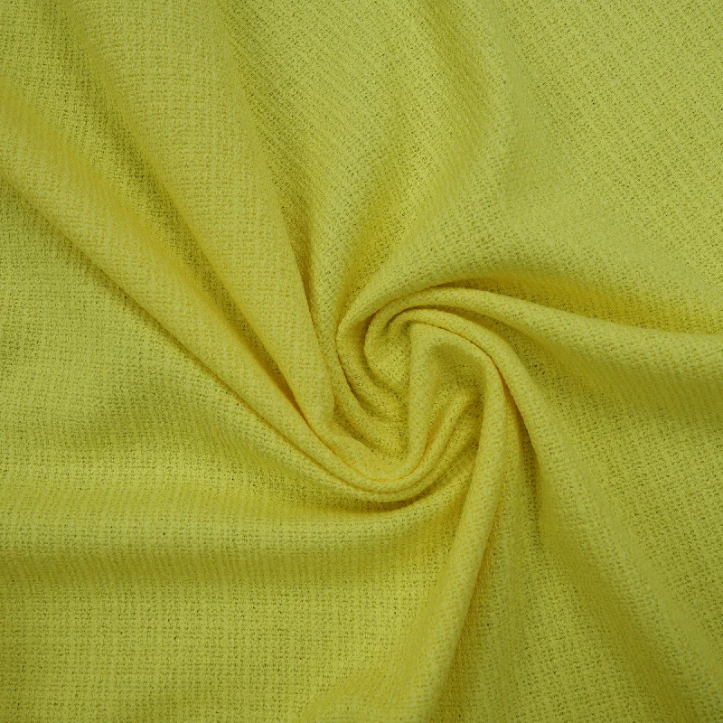 Don't Wait Yellow Abstract Texture Threaded Tweed Boucle