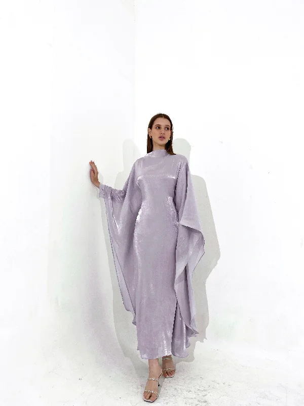 Bargain Blast Sheen Kaftan Dress in Lilac