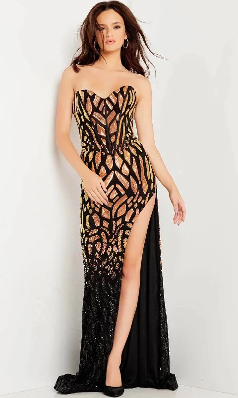 Price Rollback Jovani 37313 - Strapless Sequin Embellished Prom Dress