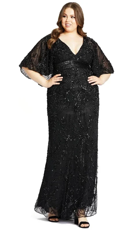 Mega Sale Mac Duggal 5335 - Empire V-Neck Evening Dress