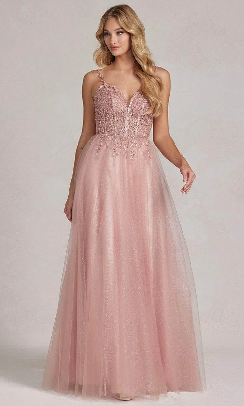 Friends and Family Sale Nox Anabel F1086 - Sheer Bodice Prom Gown