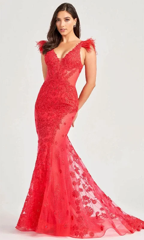 New Deals Ellie Wilde EW35009 - Feather Trumpet Evening Dress