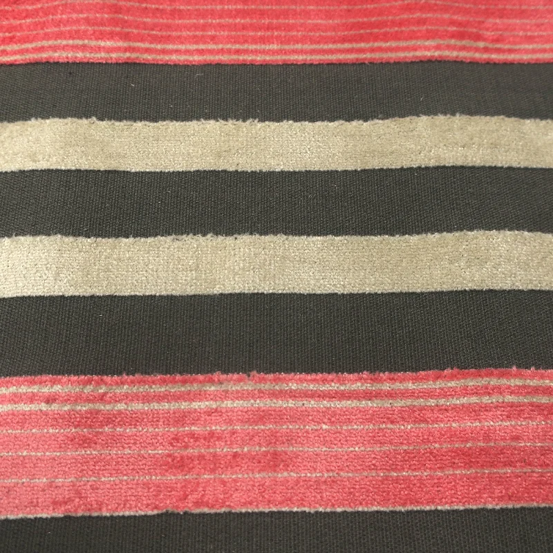 Year-End Clearance Wide Pink Multicolored Striped Synthetic Fabric