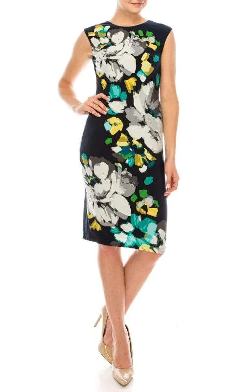 Steals and Deals London Times - T3252P Floral Jewel Cocktail Dress