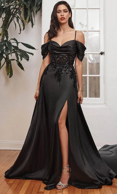 Discount Deals Ladivine OC012 - Cold Shoulder A-Line Prom Dress