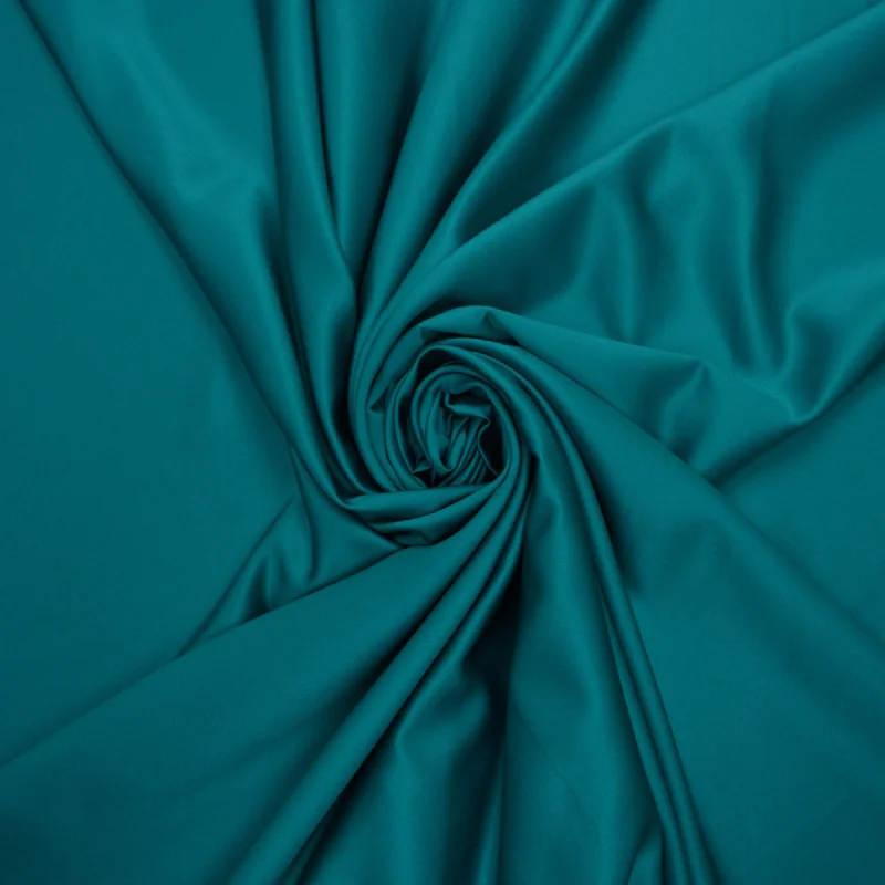 Closeout Crepe Teal Solid Mystique Satin