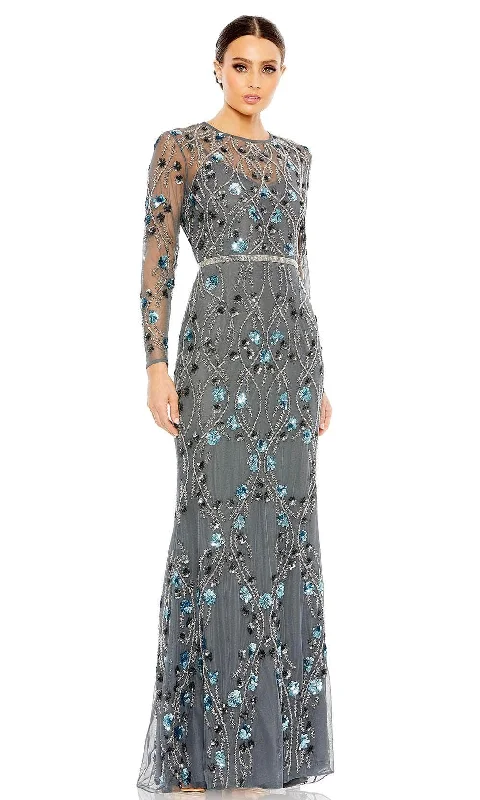 Special Price Mac Duggal 93772 - Illusion Sleeve Beaded Evening Dress