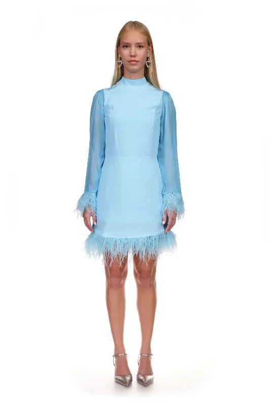 Closeout Tate Dress with Feather Trim