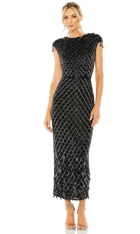 Savings Bonanza Mac Duggal 5776 - Cap sleeve Beads Embellished Prom Dress