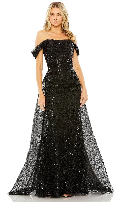 Weekend Deal Mac Duggal 20515 - Fitted Bodice Off-Shoulder Prom Gown