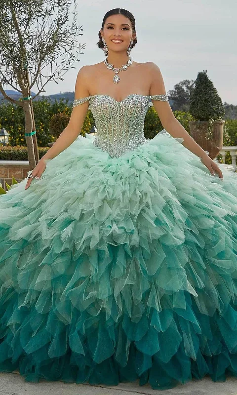 Sneak Peek Sale Vizcaya by Mori Lee 89438 - Beaded Bodice Ruffled Ballgown