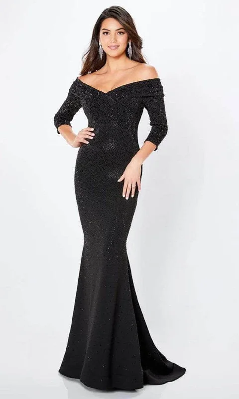 Get It Before It’s Gone Montage by Mon Cheri 221970 - Beaded Quarter Sleeve Formal Gown