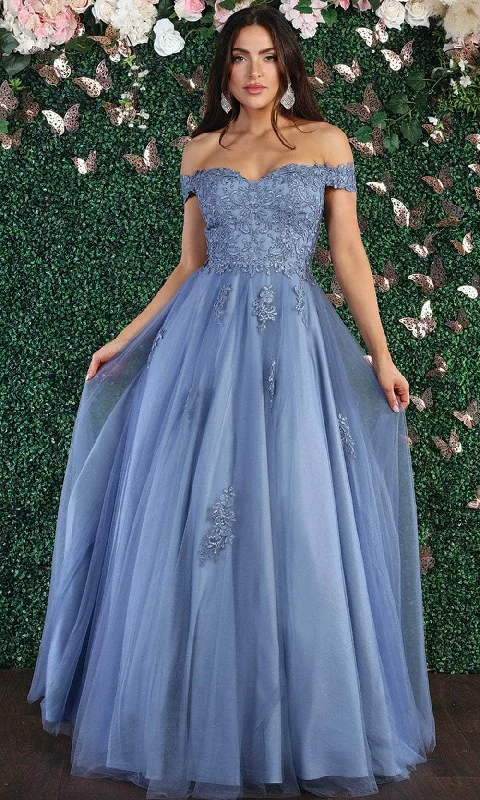 Don’t Miss Out May Queen MQ1866 - Floral Embellishments Off Shoulder Ball gown