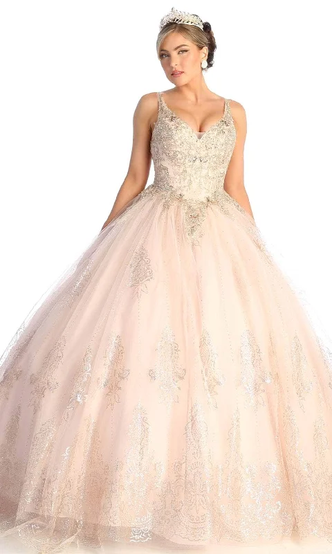 Deal Alert May Queen LK173 - Beaded V-Neck Quinceanera Dress