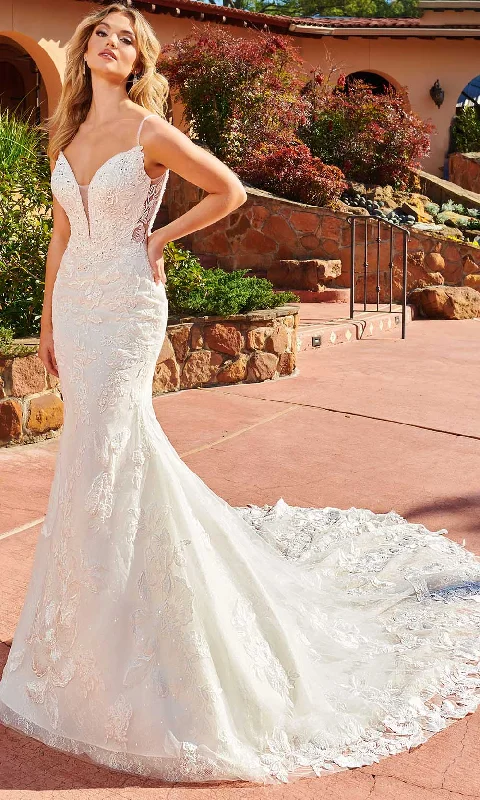 Take Advantage Rachel Allan M826 - Deep V-Neck Lace Bridal Gown