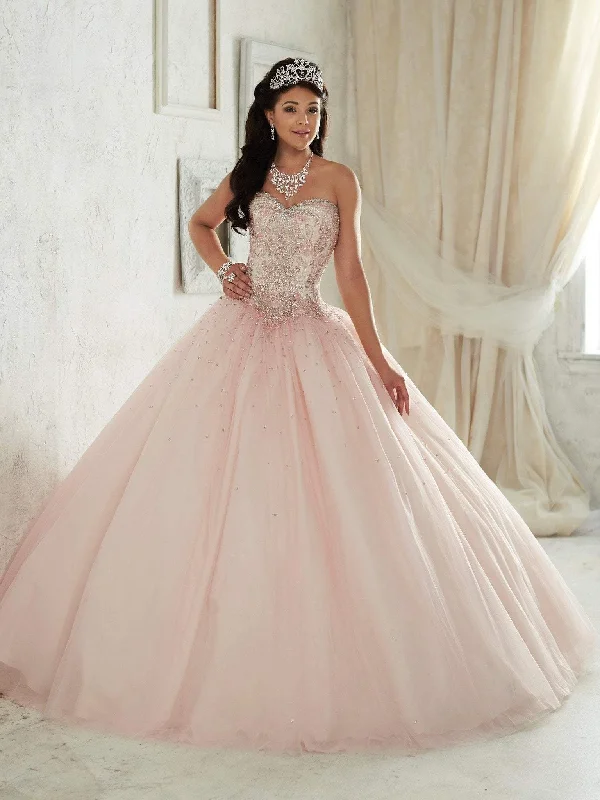 Special Savings Fiesta Gowns - 56287 Beaded Strapless Sweetheart Tulle Ballgown