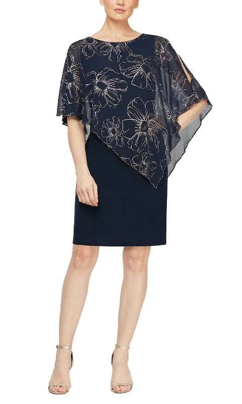 Daily Deals SLNY 9279146 - Shimmer Overlay Fitted Dress