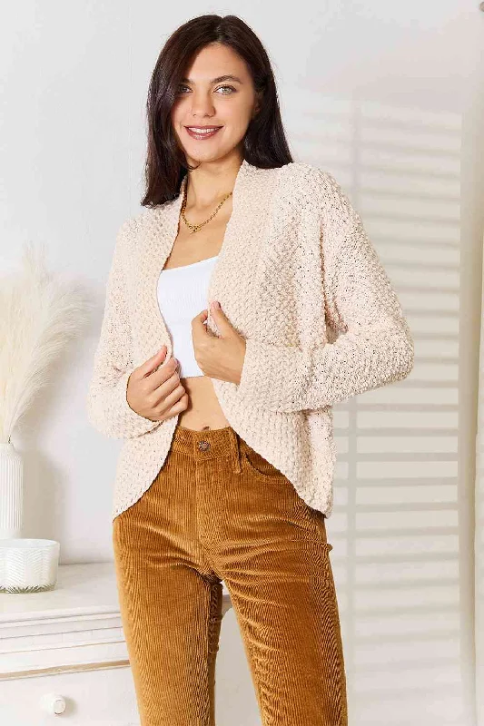 The Best Prices Double Take Open Front Long Sleeve Cardigan