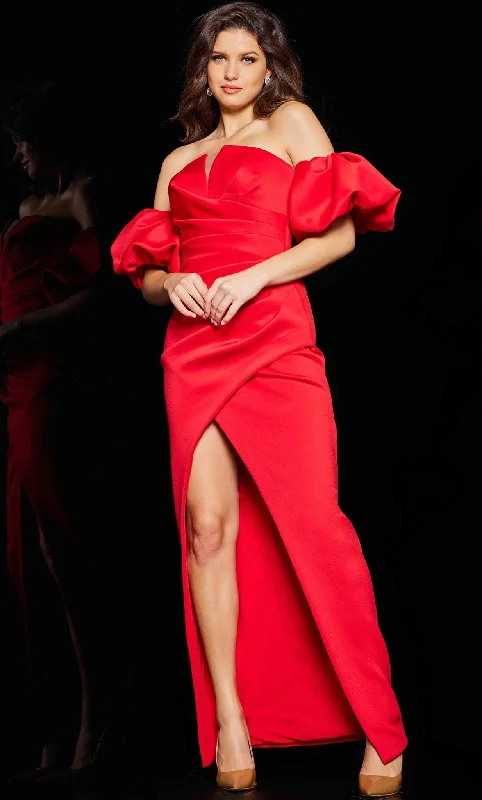 Unbeatable Prices Jovani 220710 - Detachable Sleeve Sheath Evening Gown