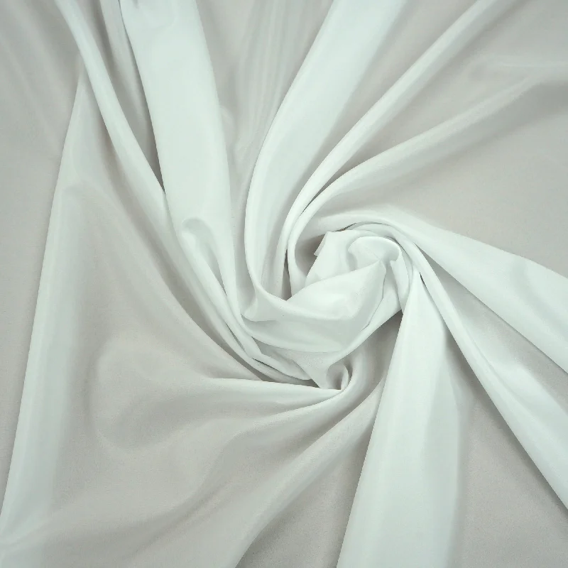 Season Finale Sale White Solid Polyester 60" Pongee Fabric