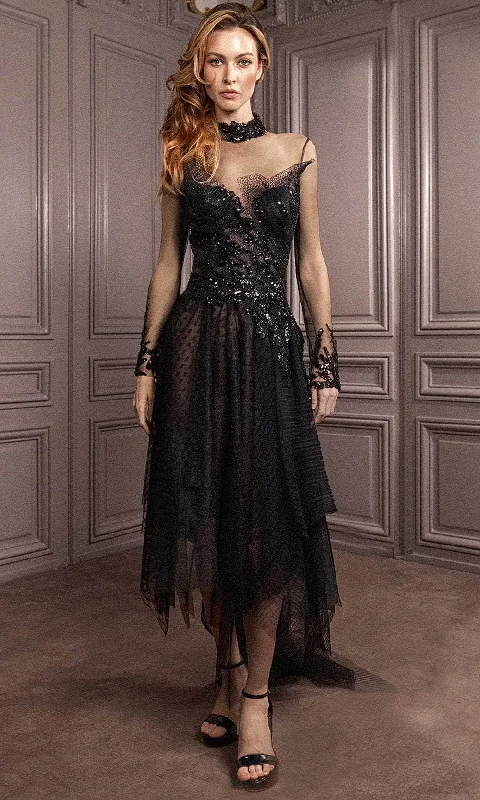 Online Exclusive Gatti Nolli Couture GA-7100 - Illusion A-Line Cocktail Dress