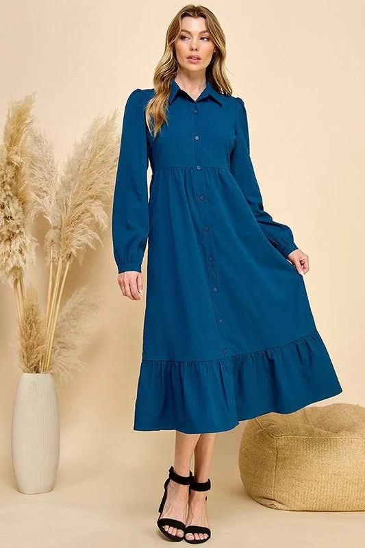 Price Meltdown Mod Teal Dress