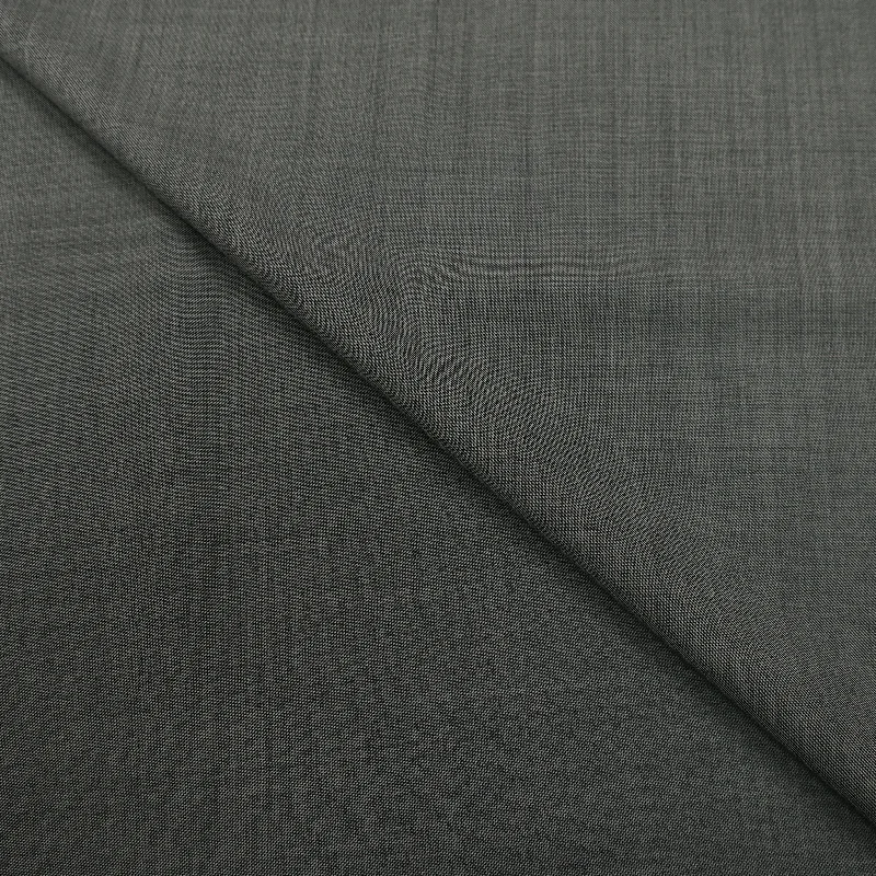 Inventory Reduction 2.40 YDS Grey Crosshatch Super 150s Tasmanian 100% Wool Loro Piana Fabric
