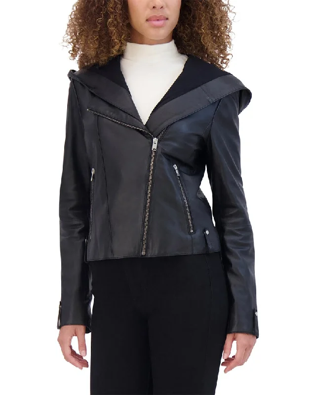 Huge Discounts Andrew Marc Lunar Leather Coat