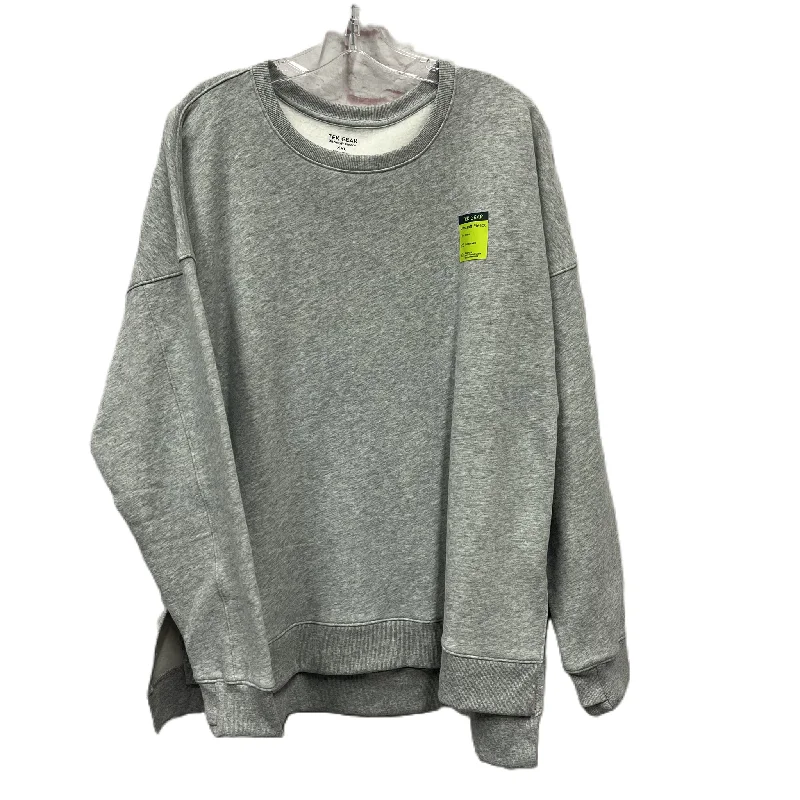 Bargain Prices Athletic Sweatshirt Crewneck By Tek Gear In Grey, Size: 1x