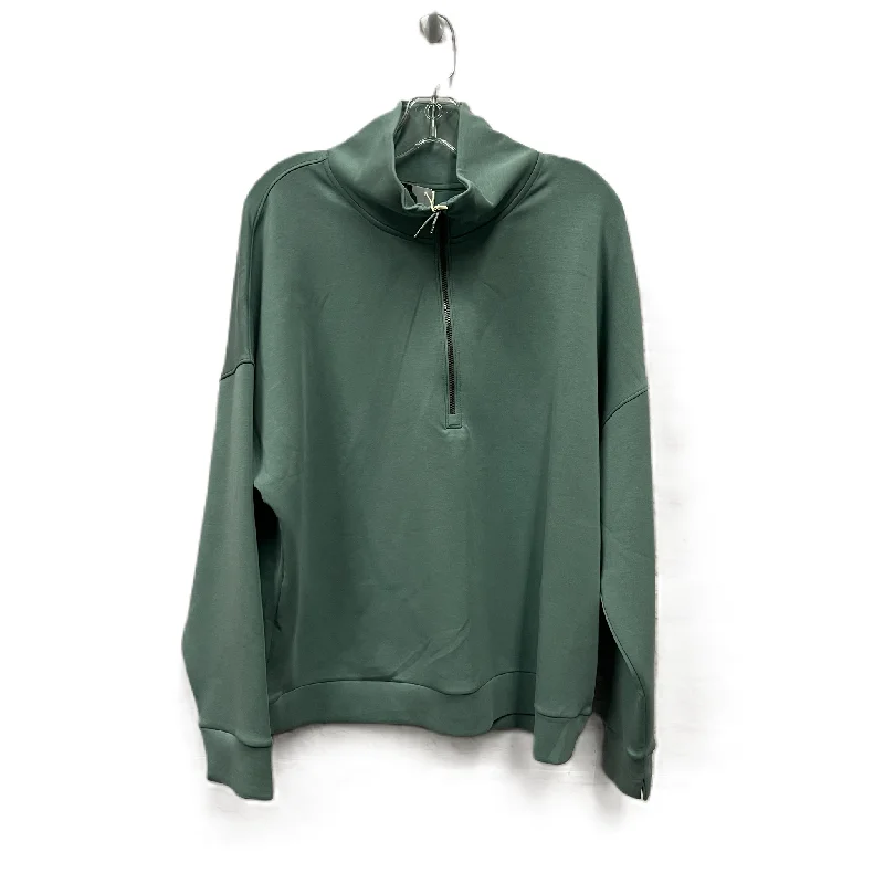 Deal Dash Athletic Top Long Sleeve Collar By Members Mark In Green, Size: 1x