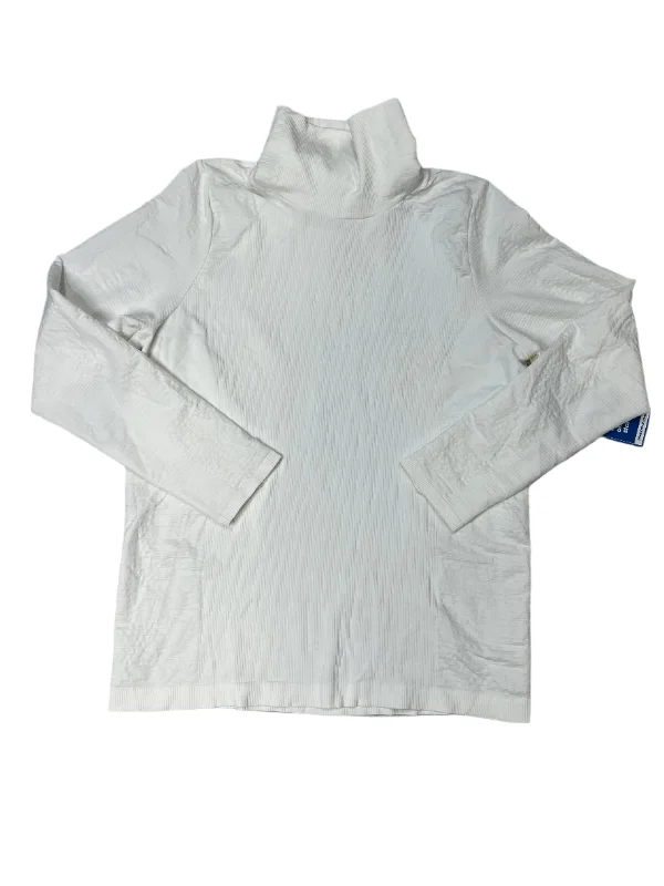 Super Savings Athletic Top Long Sleeve Crewneck By Athleta In White, Size: 1x