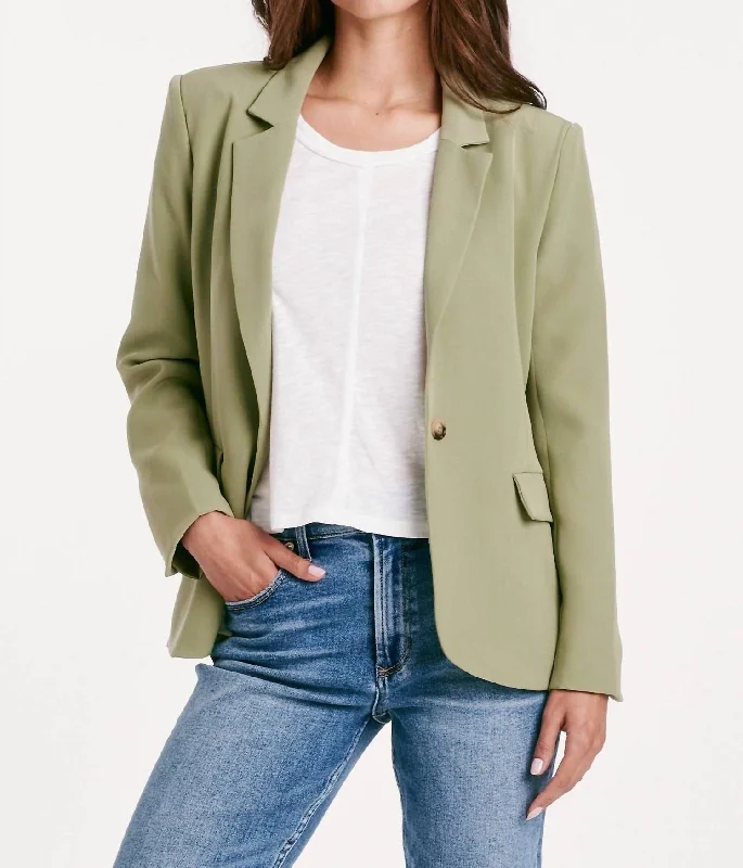 Bargain Bin Berkley Blazer Jacket In Green