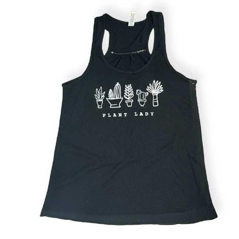 Best Bargains Black Plant Lady Top Sleeveless Bella + Canvas, Size M
