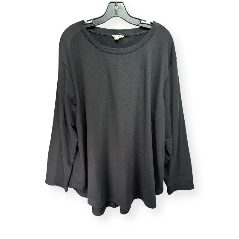Today’s Special Black Top Long Sleeve Basic Jane And Delancey, Size 3x
