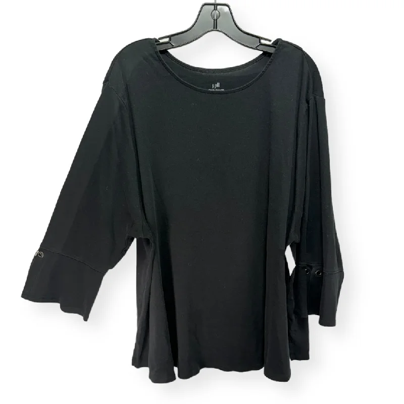 Don’t Miss Out Black Top Long Sleeve J. Jill, Size 4x