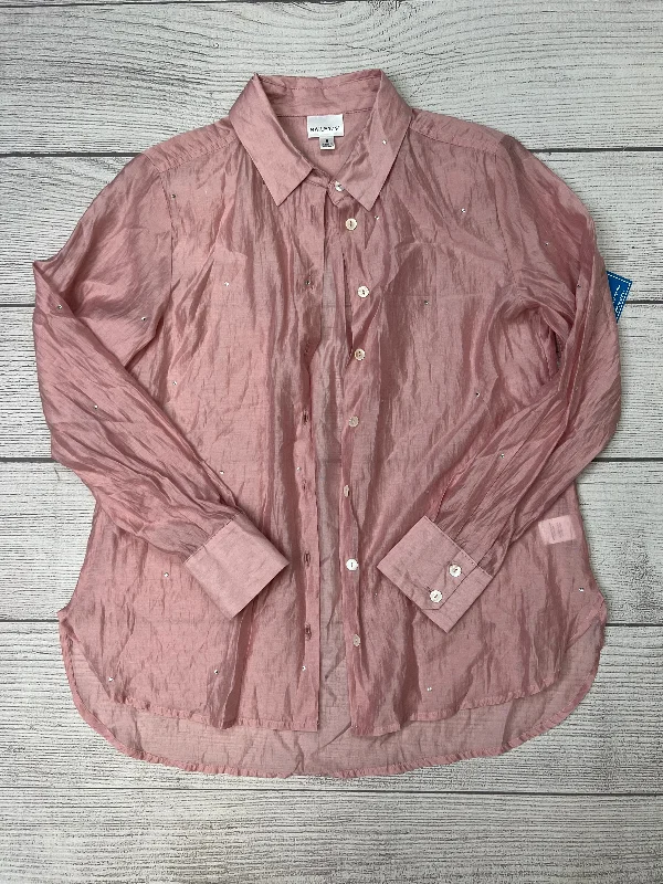 Limited Time Discount Blouse Long Sleeve By Bailey 44 In Pink, Size: S