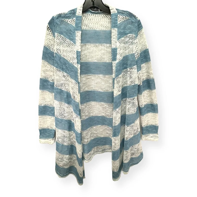 Price Rollback Blue & Cream Sweater Cardigan Retro, Size L