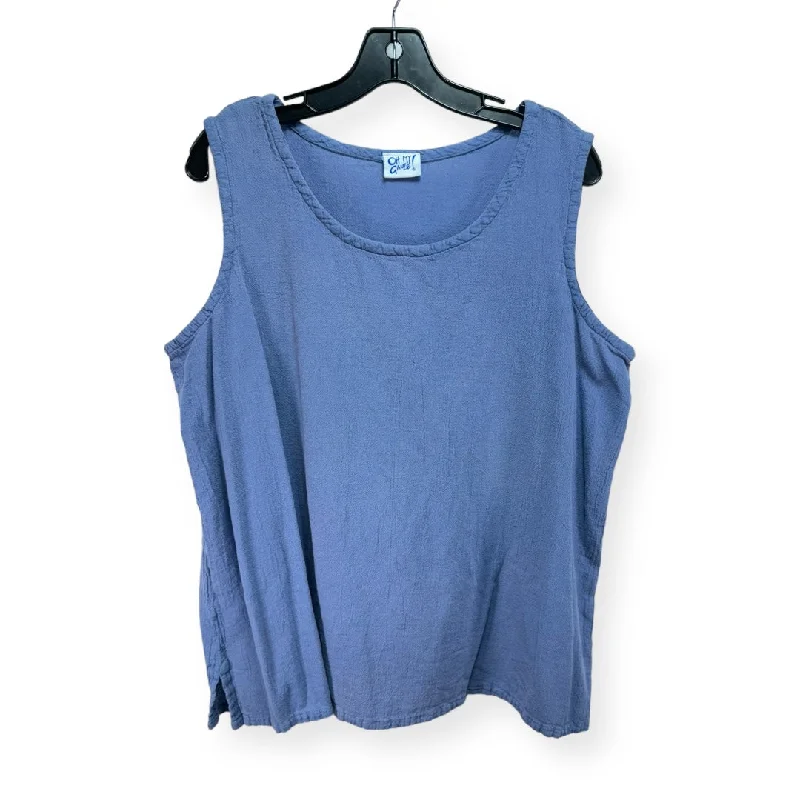 Time-Limited Offer Blue Top Sleeveless Oh My Gauze, Size Xxl