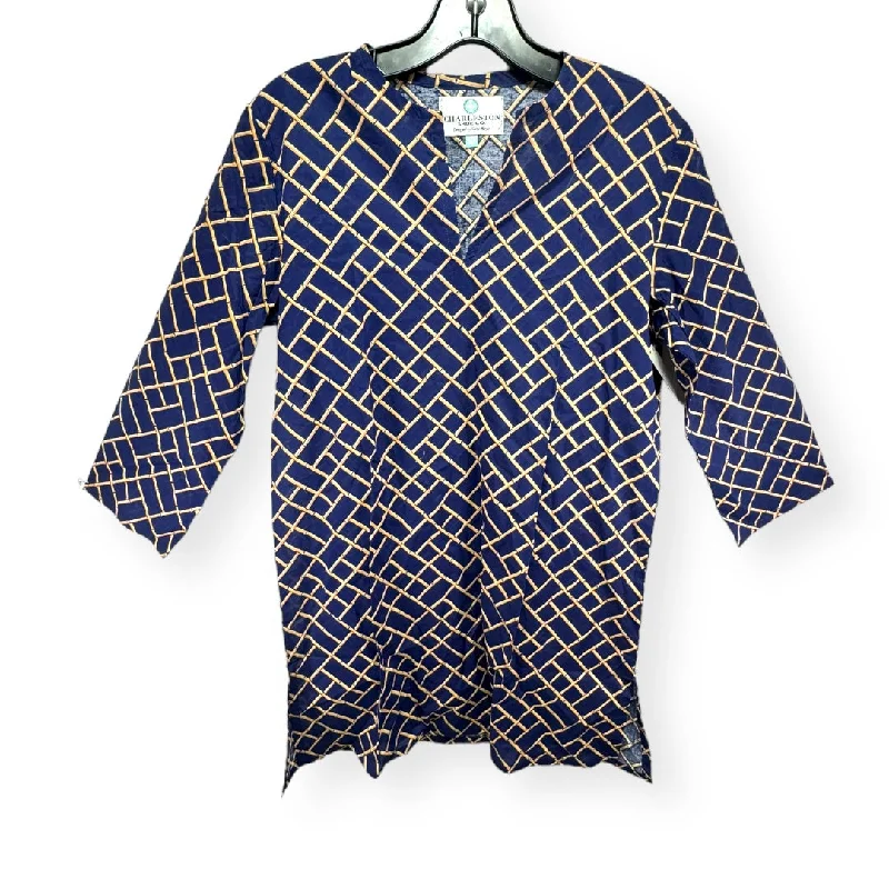 Reduced Prices Blue Tunic Long Sleeve Charleston Shoe Company, Size M