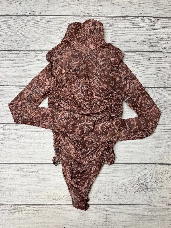 Limited Availability Bodysuit By Free People In Brown, Size: L