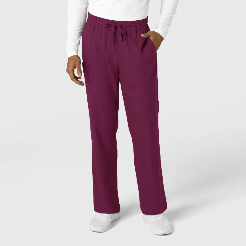 Last Chance Boundless Men's Straight Leg Scrub Pant - Wine