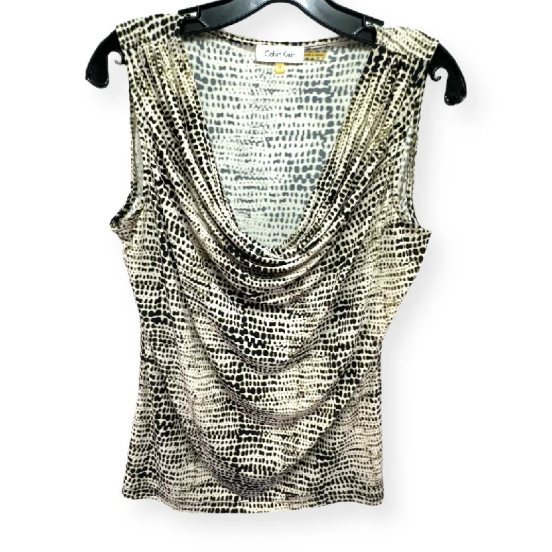 Huge Discounts Brown Top Sleeveless Calvin Klein, Size M