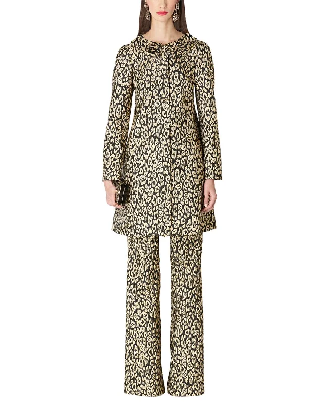 Deal Dash Carolina Herrera Trapeze Collared Coat