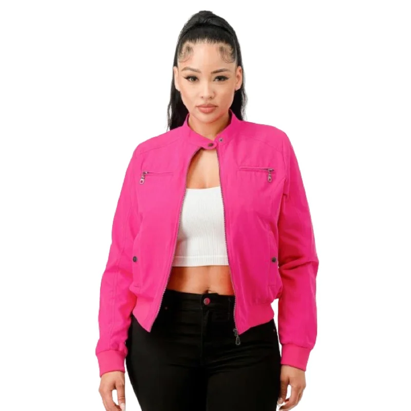 Super Bargain Casual Zip Up Biker Moto Jacket