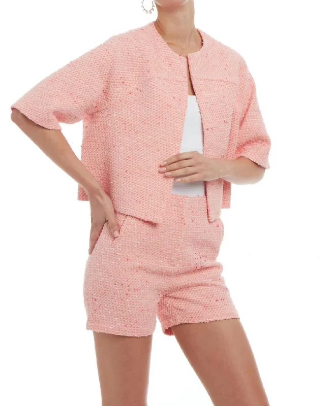 Price Cut Chloe Jacket In Neon Coral