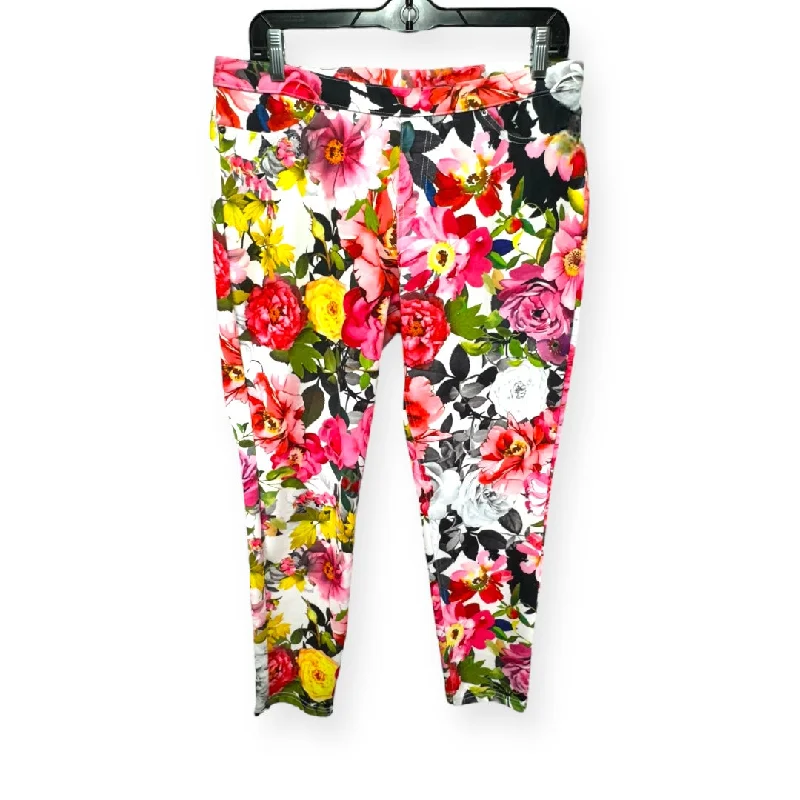 Price Cut Floral Print Pants Leggings Hue, Size L