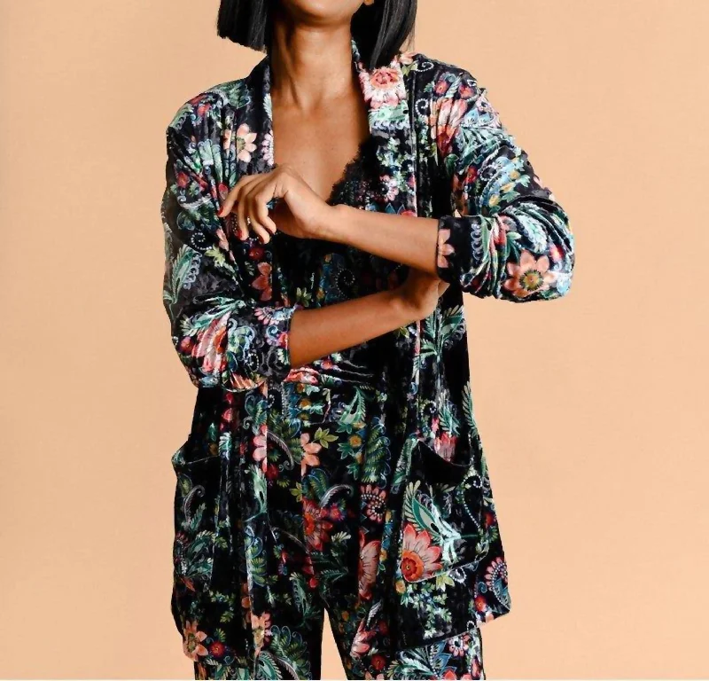 Early Access Freya Floral Velvet Blazer