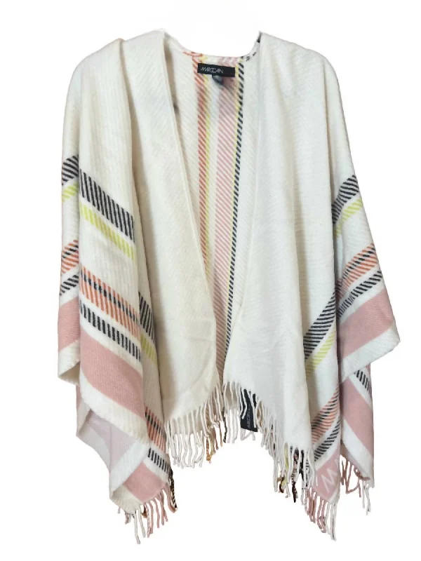 Special Buy Fringe Cape In Winter White