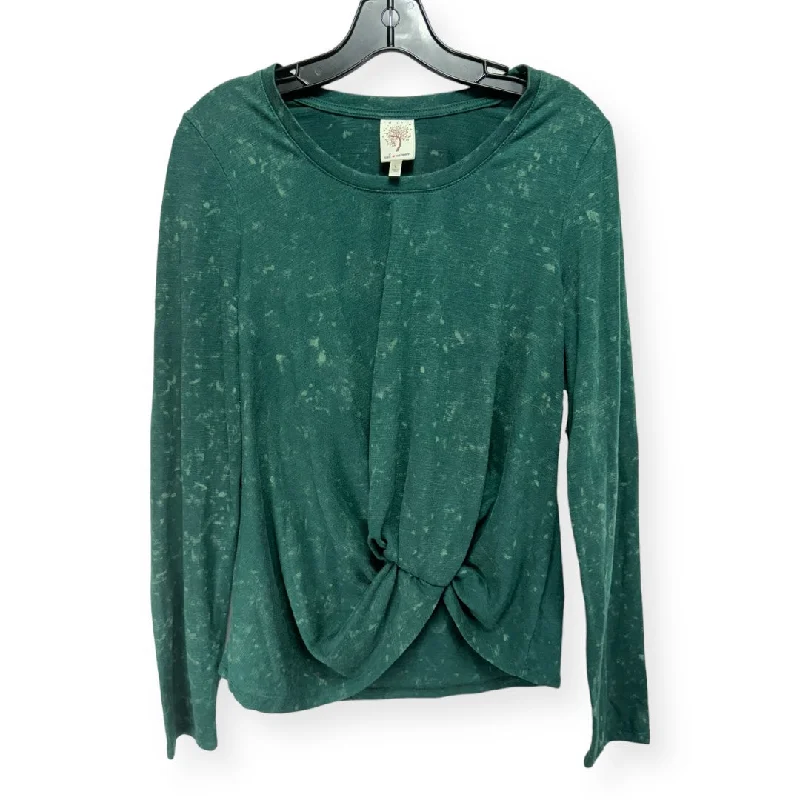 Year-End Sale Green Top Long Sleeve Self Esteem, Size L