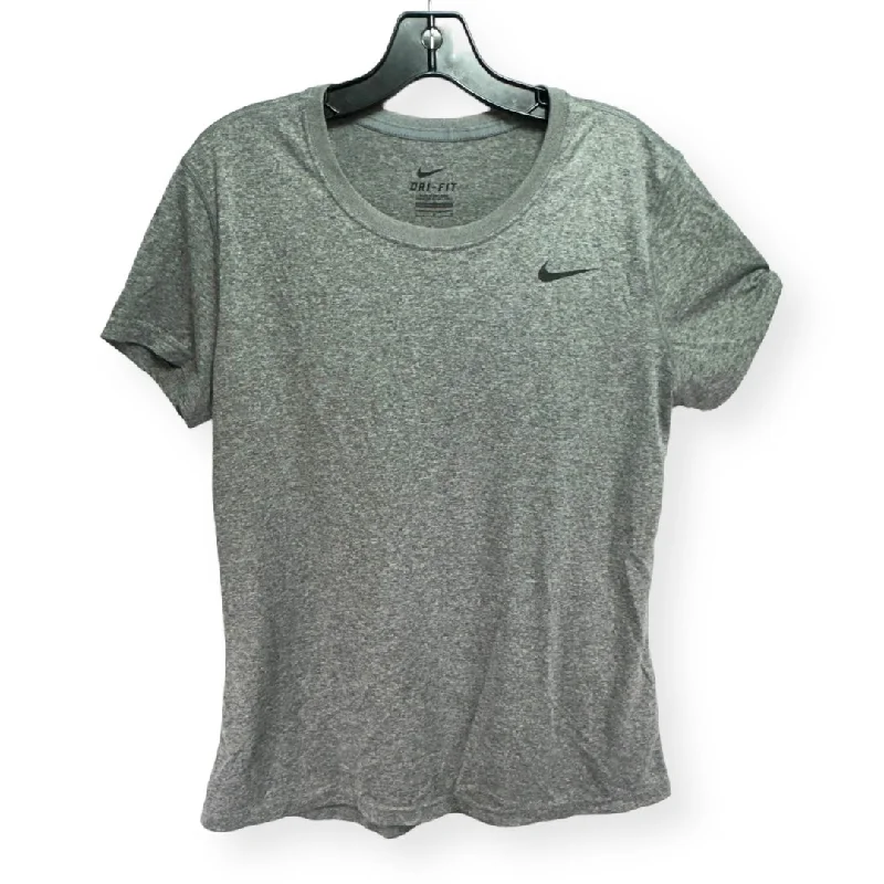 Price Break Grey Athletic Top Short Sleeve Nike Apparel, Size L